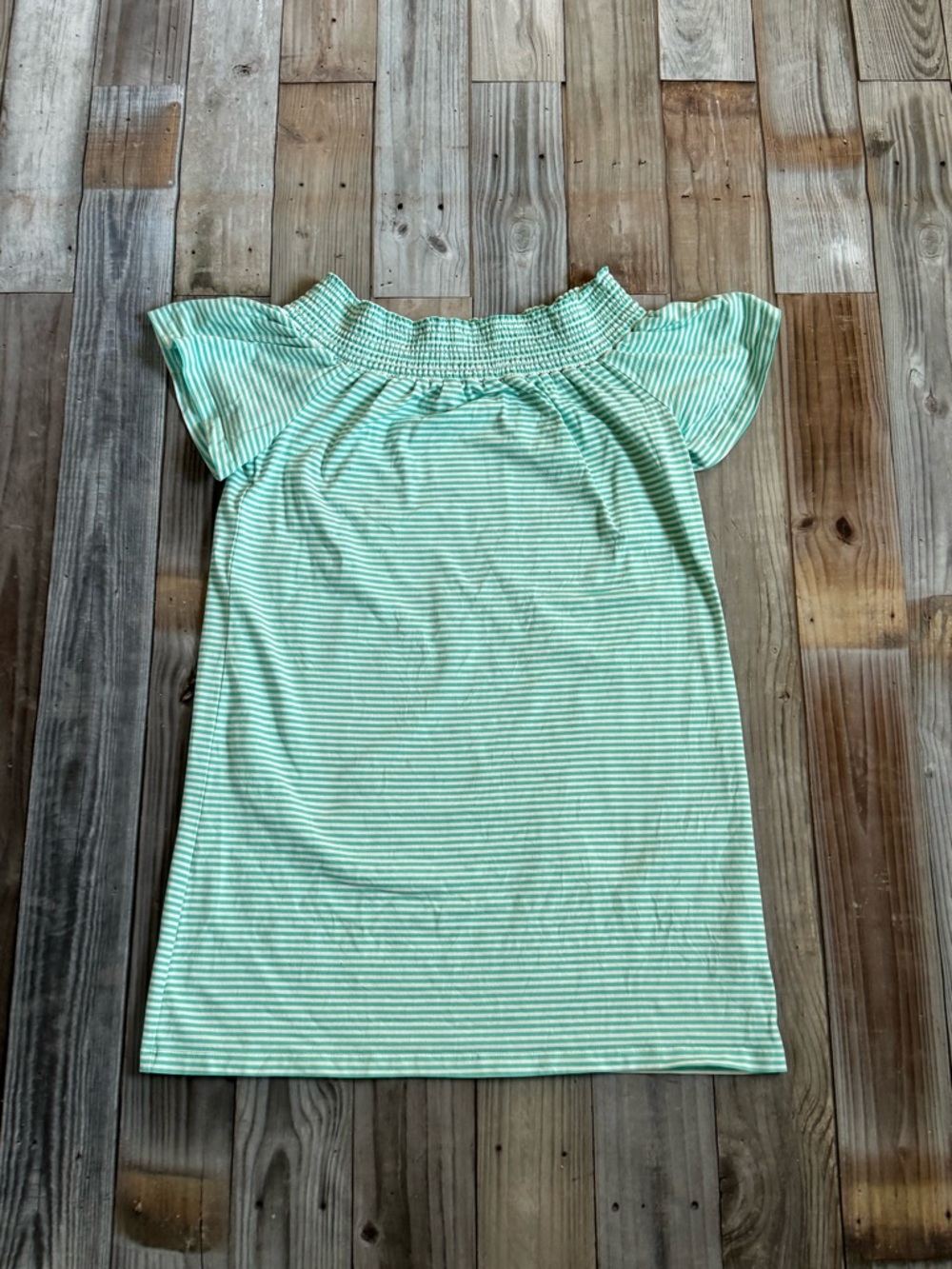 Women’s Off-Shoulder Striped Dress in Mint Green by Vineyard Vines